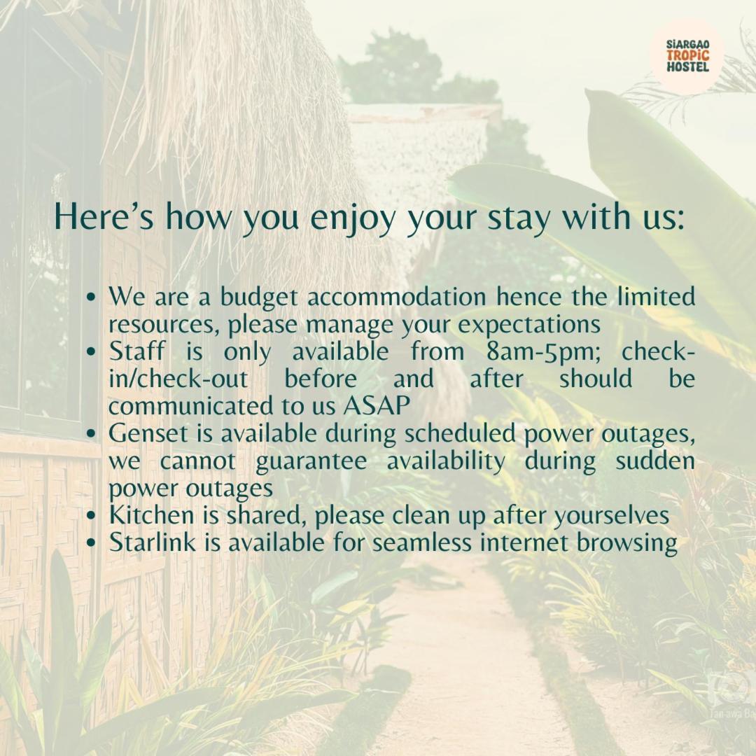Siargao Tropic Hostel General Luna  Buitenkant foto